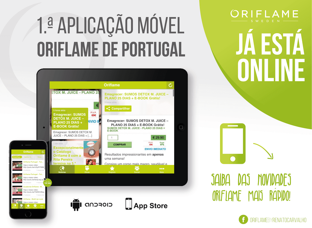 Lançamento da Primeira Aplicação Móvel da Oriflame de Portugal