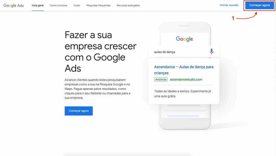 Como Criar conta no Google Ads