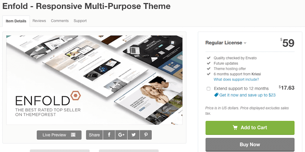 Template WordPress Enfold